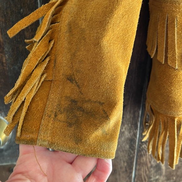 VINTAGE PYPSA | Kids Suede Fringed jacket Cowboy/Western theme - Picture 4 of 9